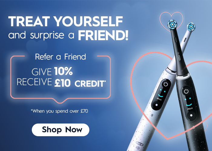 Treat yourself & surprise a friend - Give 10%, receive 10 credit