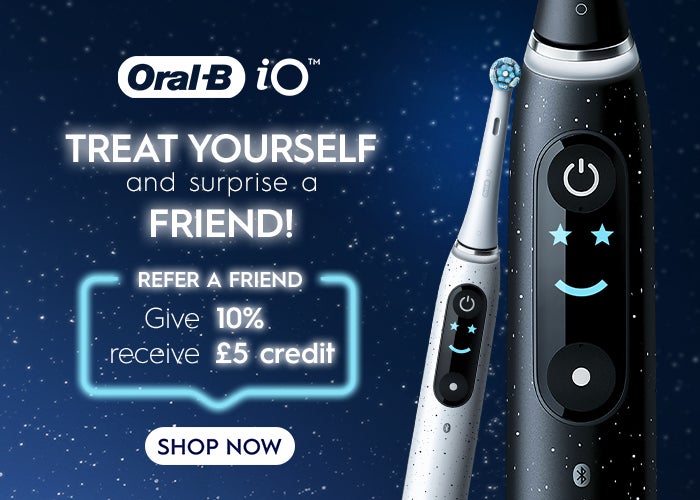 Refer a Friend - Introduce a friend to Oral-B and not only will they receive 10% off their first order when they spend £40, and you will receive £5 credit to spend!