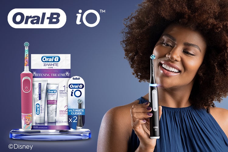 Switch to Oral-B iO & Switch to Oral-B iO for %100* cleaner teeth.