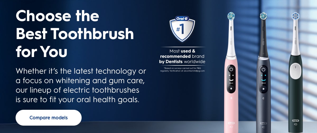 Choose the Best Toothbrush for You: Whether it's the latest tachnology or a focus on whitening and gum care, our lineup of electric toothbrushes is sure to fit your oral health goals.