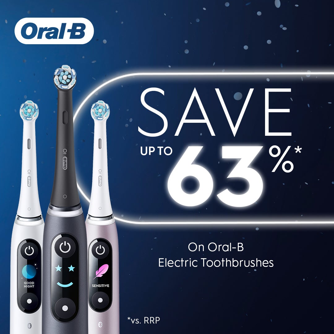 Enjoy up to 63% off selected iO Electric Toothbrushes and Refills to UNLOCK our Exclusive FREE gifts!