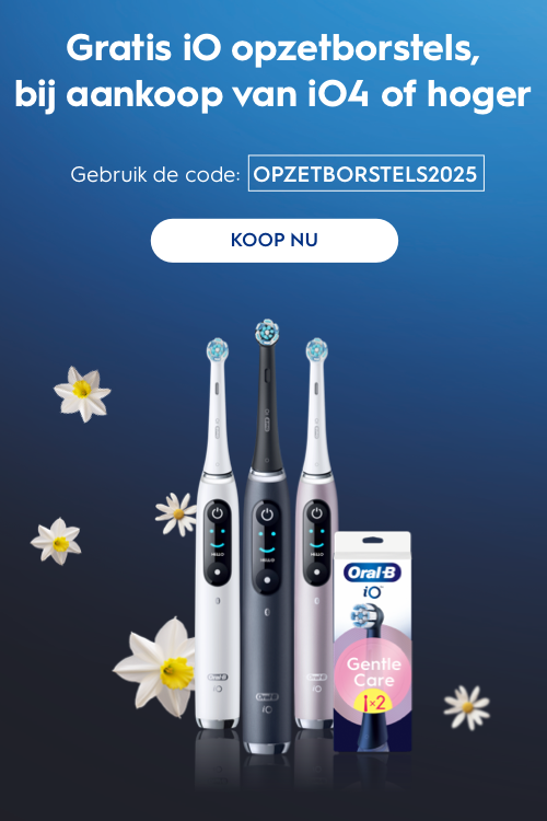 Gratis iO opzetborstels, bij aankoop van iO4 of hoger