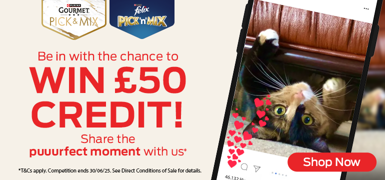 Be in with the chance to win £50 credit! Share the puuurfect moment with us 