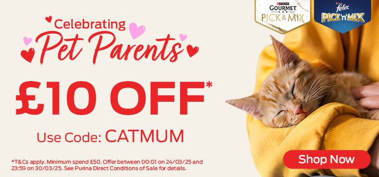 Celebrating Pet Parents. £10 off use code: CATMUM