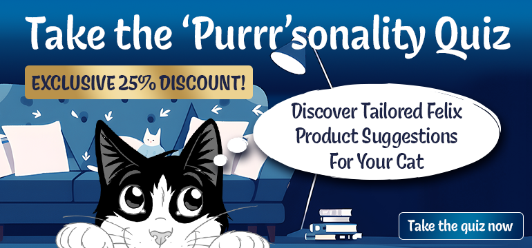 Take the 'purrr'sonality quiz. Exclusive 25% off. Take the quiz now 