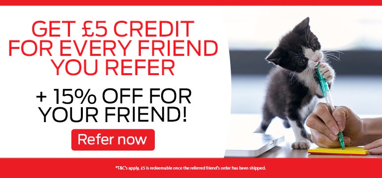 Get £5 credit for every friend you refer.