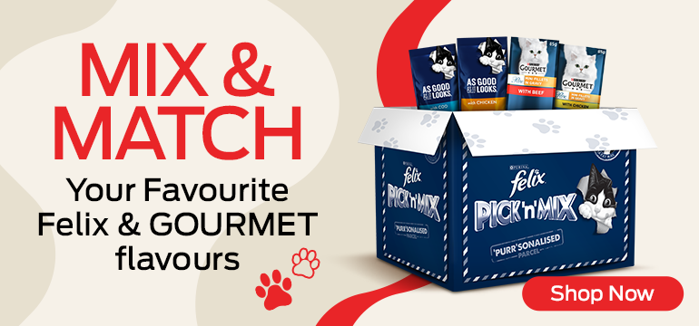 Mix and match your favourite felix and gourmet flavours