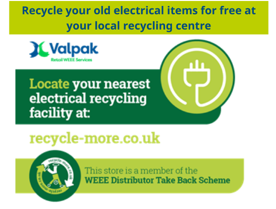 Braun - recycle your old electrical items for free at your local recycling centre