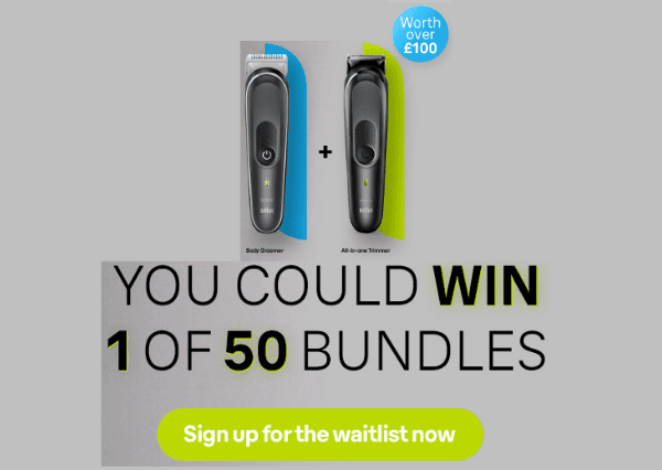 you could win 1 of 50 bundles - sign up for the waitlist now - worth over £100
