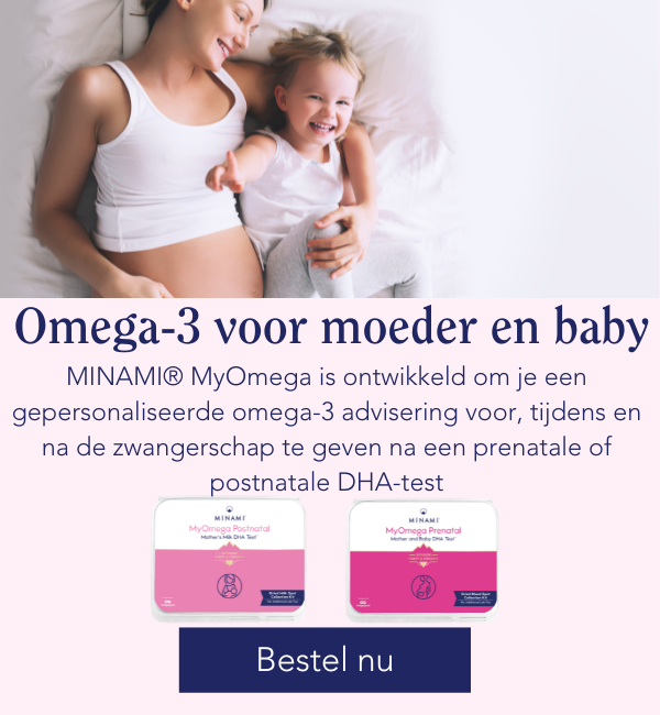 MINAMI® MyOmega is ontwikkeld om je een gepersonaliseerde omega-3 advisering voor, tijdens en na de zwangerschap te geven na een prenatale of postnatale DHA-test
