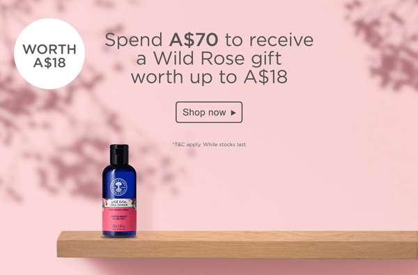 Spend over A$140 to receive a Wild Rose gift worth up to A$72