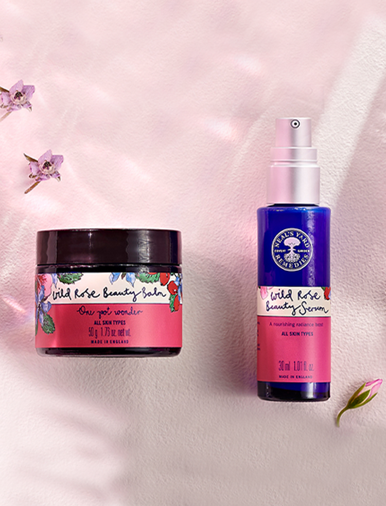 Enhance your radiance naturally with our Wild Rose collection, this beautifully fragranced and luxurious collection will intensely nourish and enhance your skin's radiance, for a natural glow.