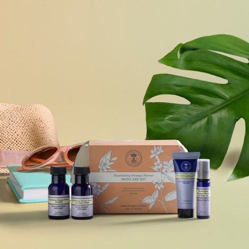 Take care of dry skin while you're away with this nourishing skincare kit. Formulated to replenish and boost moisture levels, the kit contains our Nourishing Orange Flower Facial Wash,Toner, Facial Oil and Daily Moisture that are ready to go when you are.
