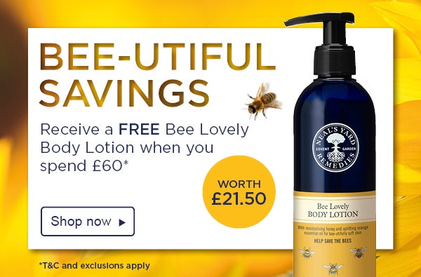 Free Bee Lovely when you spend over £60