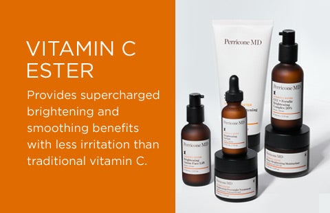 Vitamin C Ester. Ideal for all skin types, our vitamin c ester provides supercharged brightening and smoothing benefits with less irritation than traditional vitamin c.