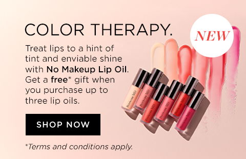 color therapy. treat lips to a hinf of tint and enviable shine with no makeup lip oil. Get a free gift when you you purchase up to three lip oils