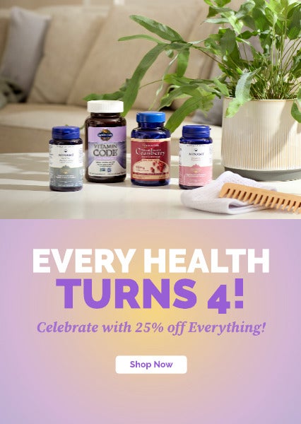 Range of vitamins including Garden of Life and Minami promoting 25% off sitewide