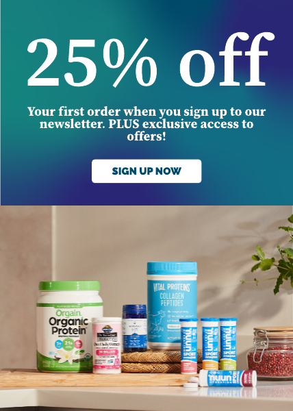 25% off your first order when you sign up to our newsletter. Plus exclusive access to offers