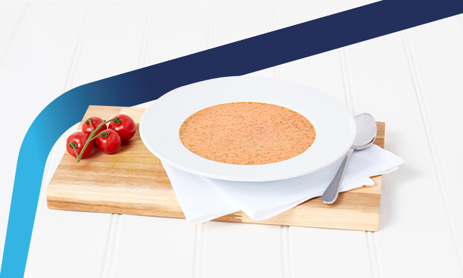 OPTIFAST tomato flavoured meal replacement soup in a bowl
