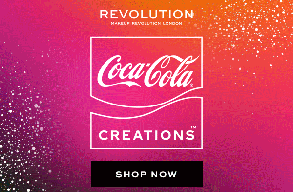 Revolution X coca-cola creations. Blast off on a thirst quenching adventure with the Revolution x Coca-Cola creations collection. Add a stellar glow to your look.