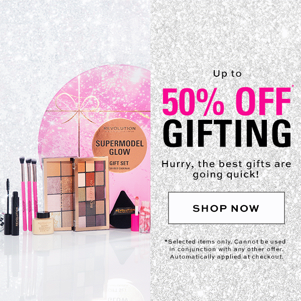 Up to 50% off gifting. selected items only. automatically applied at checkout.