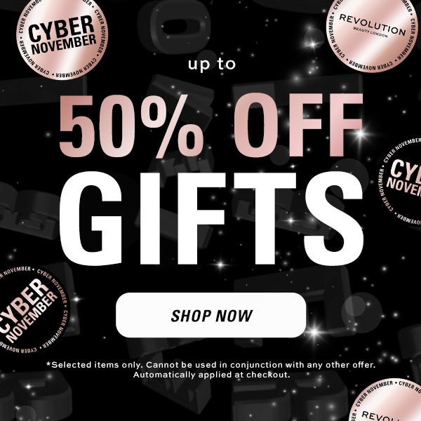 CYBER NOVEMBER, Up to 50% off gifts. SHOP NOW. *Selected items only. Cannot be used in conjunction with any other offer. Automatically applied at checkout.