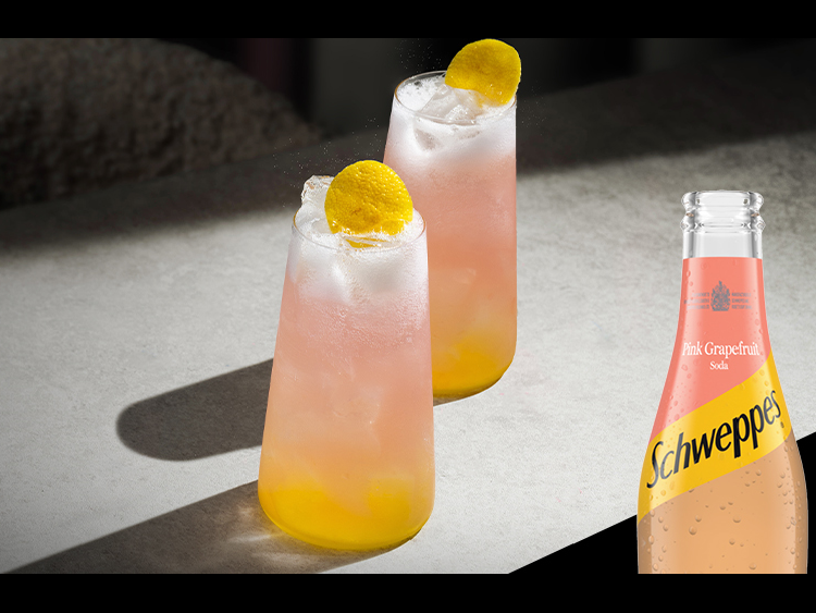 Introducing a NEW Schweppes Soda | Schweppes Pink Grapefruit Soda is perfect for mixing with gin and shines in Palomas and spritzes.