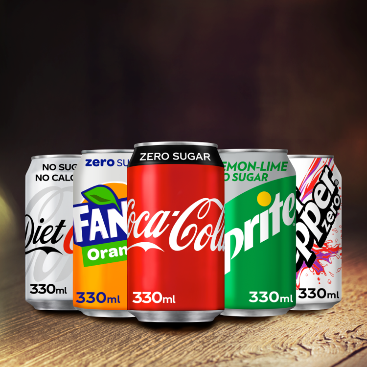 A collection of Zero-Sugar drinks