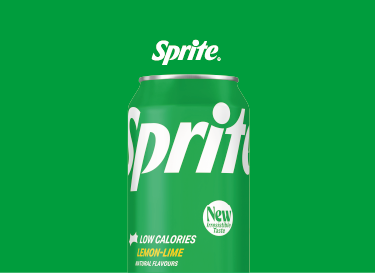 Sprite Lemon and Lime Can on a green background