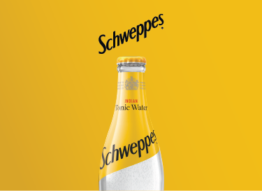 Bottle of Schweppes Indian Tonic Water