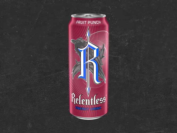 NEW Relentless Fruit Punch - Try the latest Energy Drink from Relentless, with a great tasting Fruit Punch flavour, Caffeine and B Vitamins.