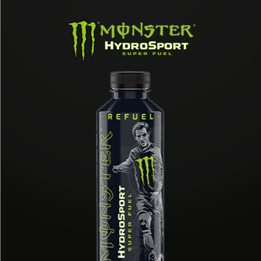 A bottle of Monster HydroSport