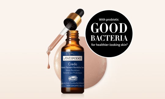 With probiotic good bacteria for healthier-looking skin*