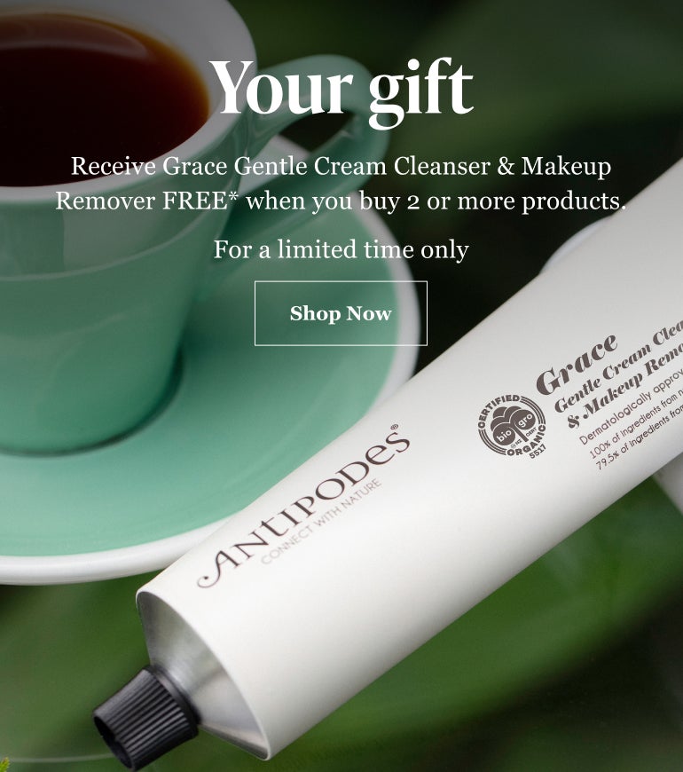 Receive a FREE Grace Gentle Cream Cleanser & Makeup Remover when you buy 2 products or more