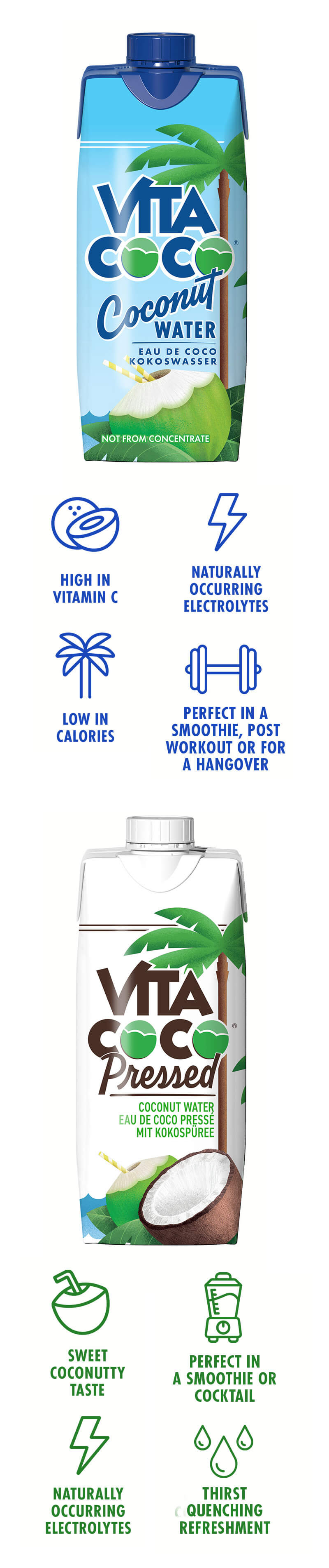 High in vitamin C Naturally occuring electrolytes Thirst quenching refreshment Low in Calories