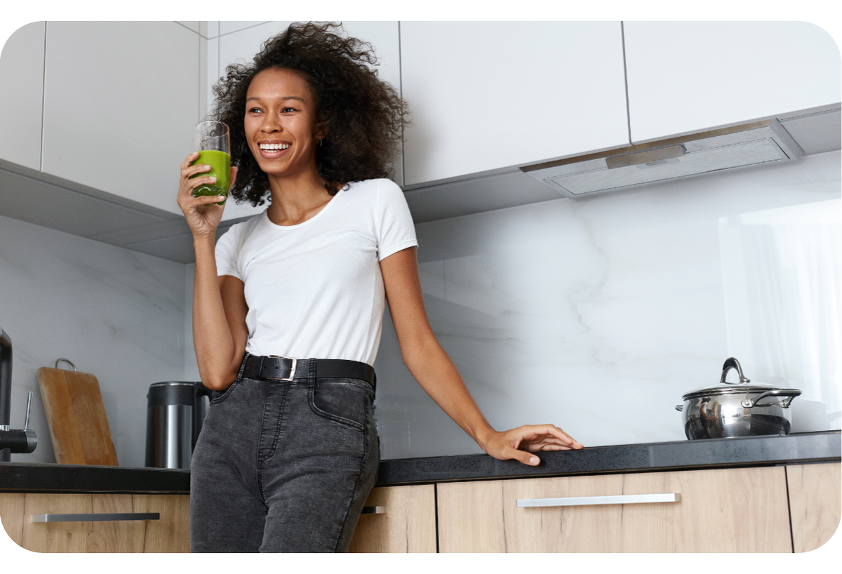 two tubs of collagen peptides powder on kitchen sideboard