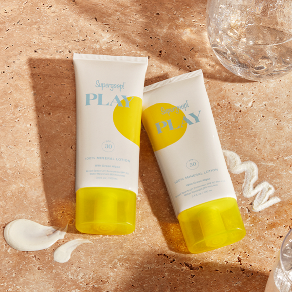 New from Supergoop! Meet the PLAY 100% Mineral Lotion in SPF 30 & SPF 50 for the ultimate sun protection.