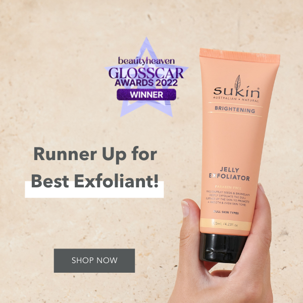 Runner Up for Best Exfoliant at the Glosscar awards!
