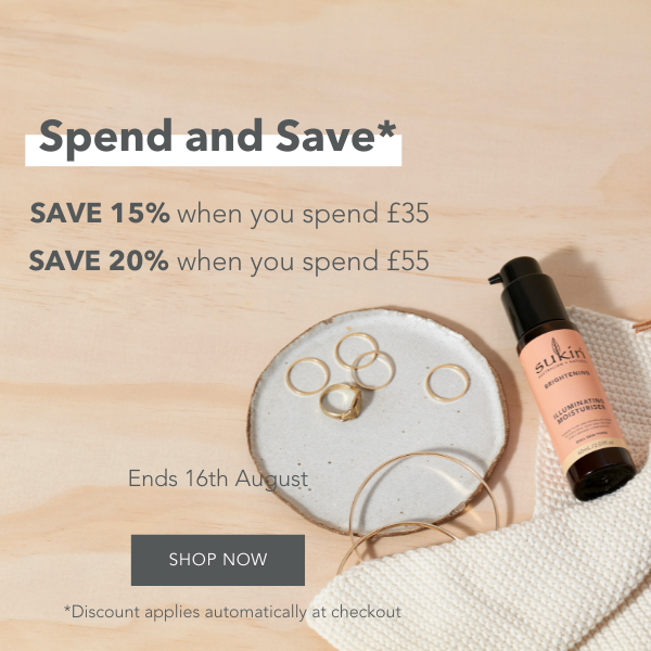 Spend and Save! Save 15% when you spend £35 and Save 20% when you spend £55