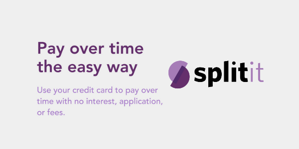 Splitit. Pay over time the easy way. Use your credit card to pay over time with no interest, application, or fees.