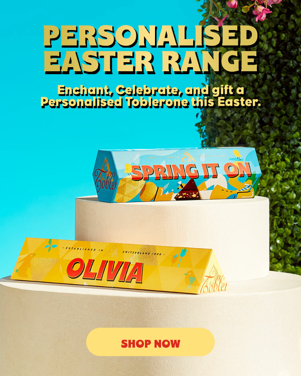 Personalised Easter Range - Enchant, Celebrate, and gift a Personalised Toblerone this Easter