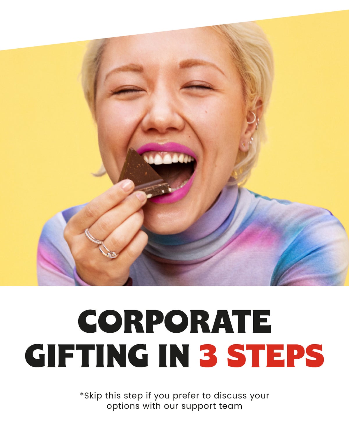corporate gifting in three steps, skip this step if you prefer to discuss your options with our support team