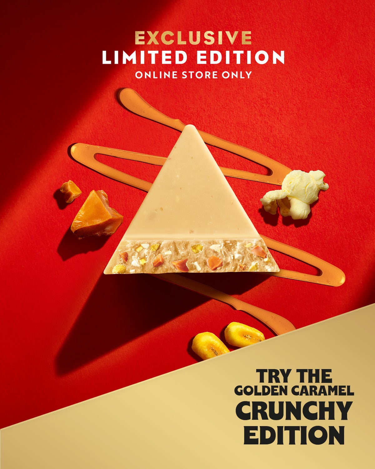Exclusive limited edition online store only - try the golden caramel crunchy edition