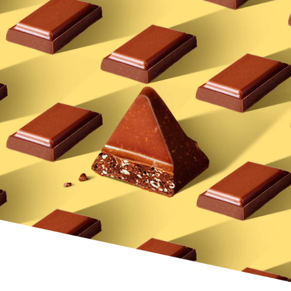 triangle shaped chocolate bar