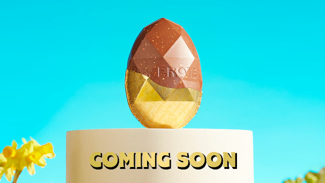 Yellow background with white text over the top saying Easter 2024 coming soon...