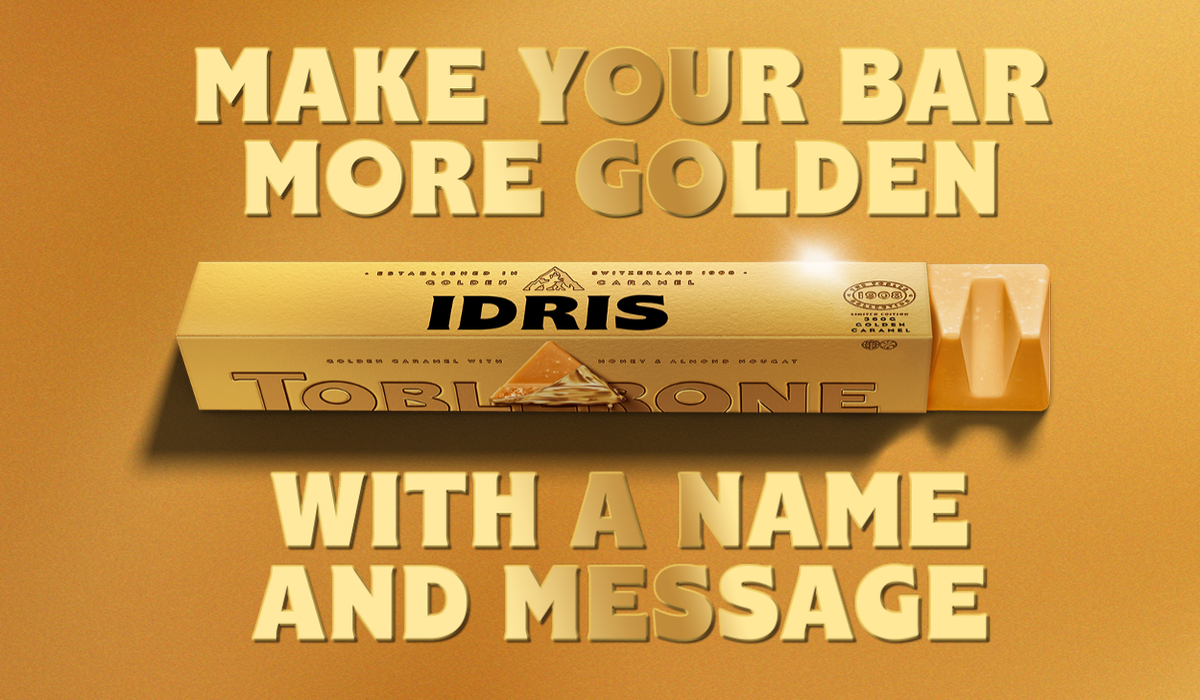 Make your bar more Golden with a name and message