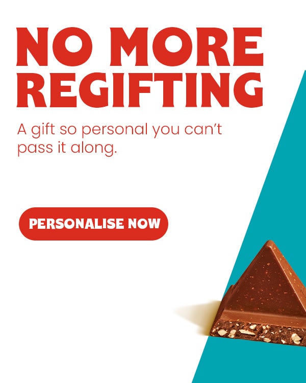 no more regifting. A gift so personal you can't pass it along. Personalise now