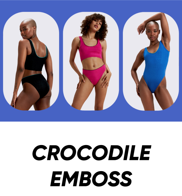 Shop Flu3nte swimwear Crocodile Emboss