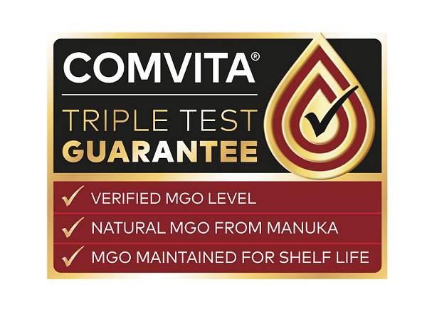 Comvita Triple Test Guarantee. Verified MGO Level, Natural MGO from Manuka, MGO Maintained for Shelf Life