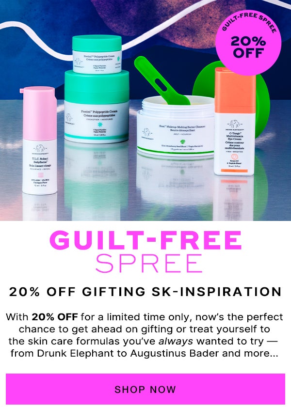 cyber monday 20% off skin care